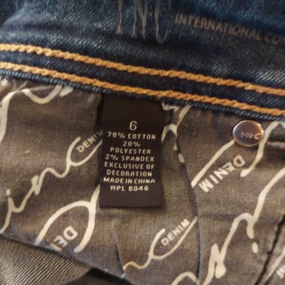 Boho Embroidered Skinny Jeans 6 Floral Inc Denim Cottage Core - Picture 6 of 6